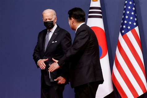 Biden South Koreas Yoon Vow To Deter North Korea While Offering Covid