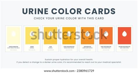 Urine Color Cards Isolated Vector Illustration Stock Vector (Royalty ...