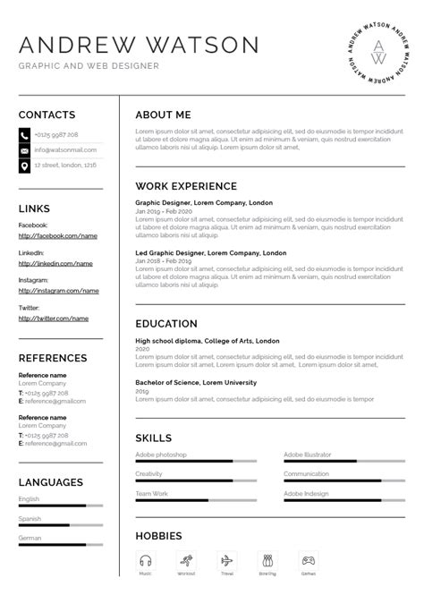 Template Resume Agar Menonjol Contoh Resume