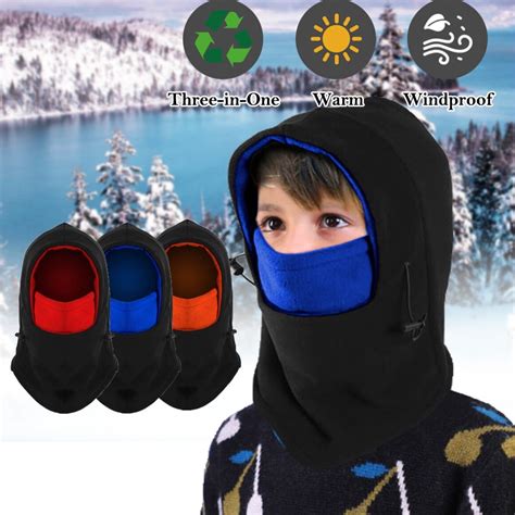 AYAMAYA Kids Insulated Balaclava, Windproof Ski Mask, Full Coverage Fleece Winter Hat for ...