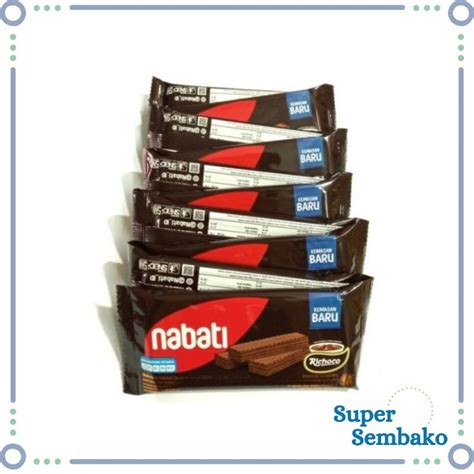 Jual Snack Wafer Richeese Nabati Coklat Gantung Renceng Isi 10 Bungkus