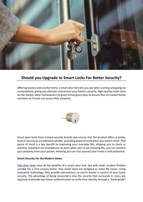 Ppt Should You Upgrade To Smart Locks For Better Security Powerpoint