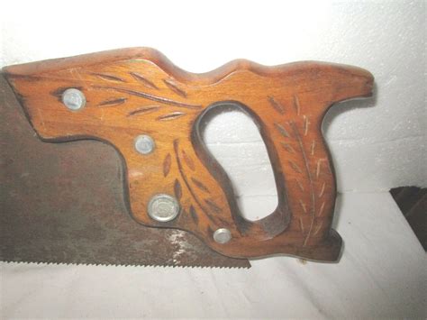 Vintage 26 Inch Disston Cross Cut Handsaw Model D23 8 Tpi Nice Etching Ebay