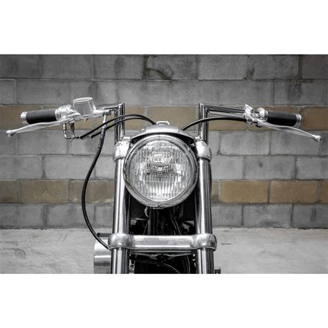 Cycle Standard Z Bar Handlebars 1 Inch 4 Inch Rise Chrome Lowbrow Customs