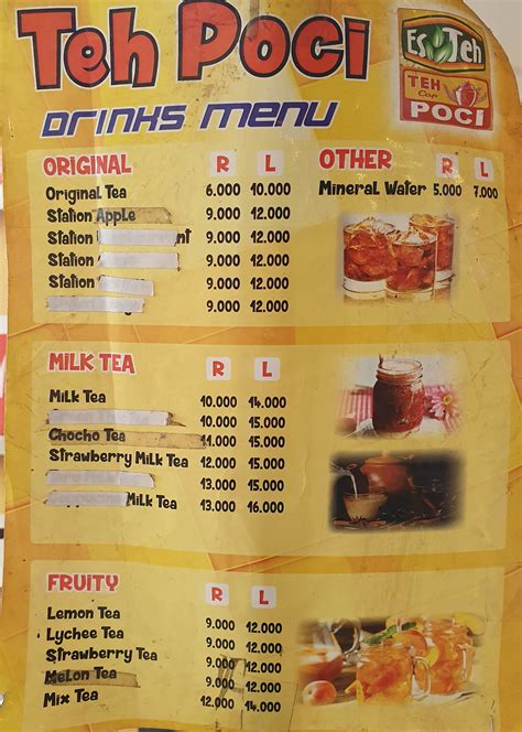 Daftar Harga Menu Delivery Es Teh Poci Gajahmada Depan Hotel Horison