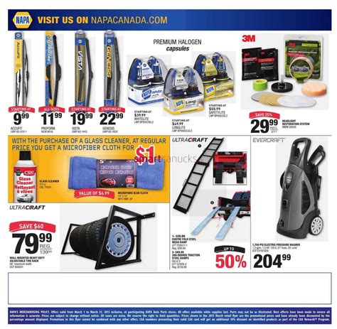 Napa Auto Parts Flyer March To