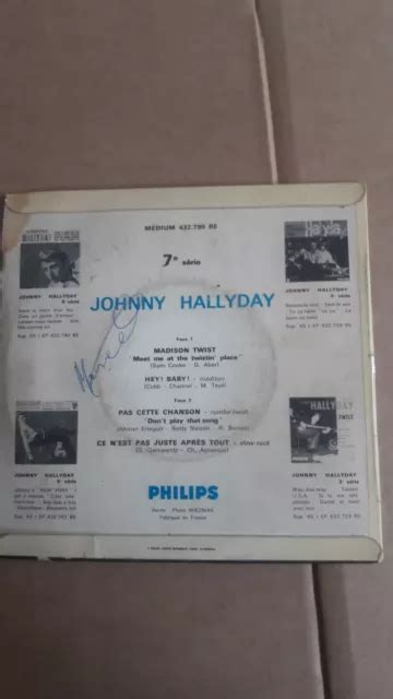 Disque Vinyle Tours Johnny Hallyday Madison Twist Pas Cette