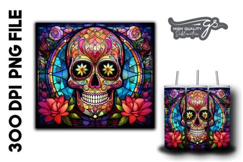 Sugar Skull Stained Glass Bundle Bundle · Creative Fabrica