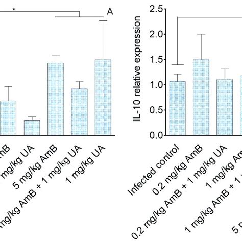 Ifn γ A And Il 10 B Relative Gene Expression In The Spleen Of Download Scientific Diagram