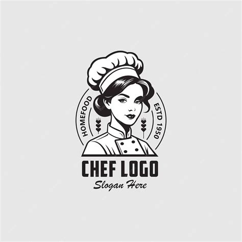 Premium Vector Women Chef Logo