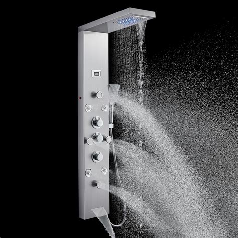 Ello Allo Led Rainfall Waterfall Shower Head Rain Massage System With