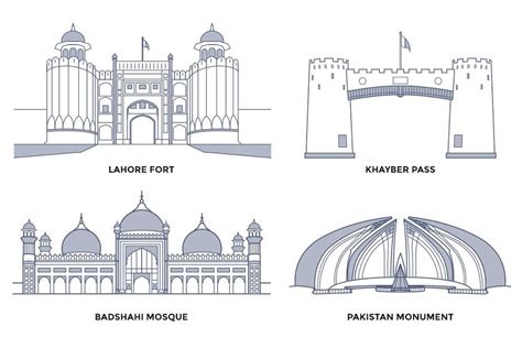 Pakistan Landmarks, an Illustration by Creative Stall | Pakistan ...