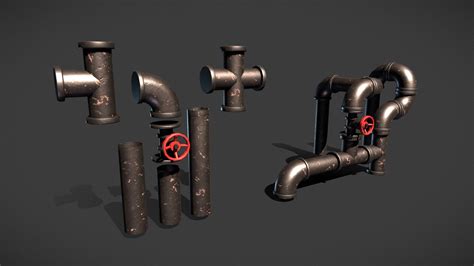 PBR Pipe Kit Buy Royalty Free 3D Model By Sam Wallsworth A0cf5b0