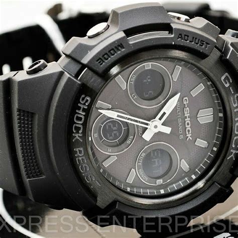 Casio Mens Watch G Shock Ana Digital Tough Solar Power Black Strap