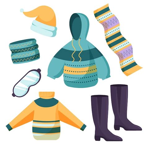 Winter Clothes Clipart Vectors & Illustrations for Free Download