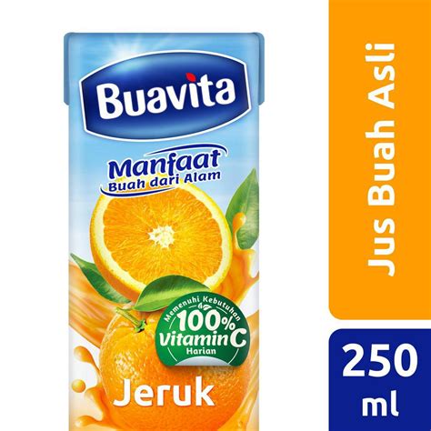 Jual Buavita Jus Buah Asli Jeruk 250 Ml Jus Jeruk Orange Juice