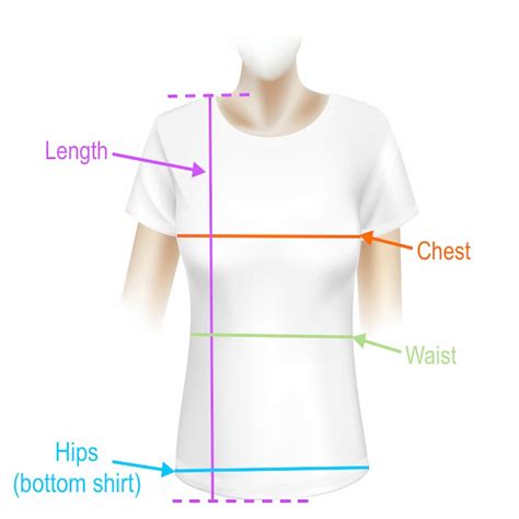 Women's T-Shirt Size Chart and Sizing Guide