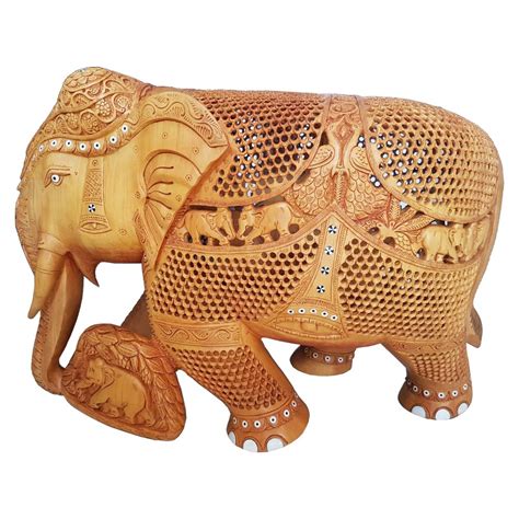 Sng Brown Shrinath Art Gallery Wooden Jali Elephant At Rs 120 In Jaipur