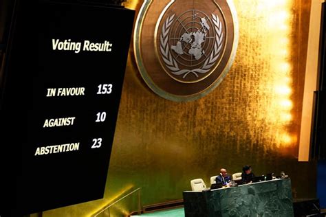 Un General Assembly Votes Overwhelmingly To Demand A Humanitarian Cease