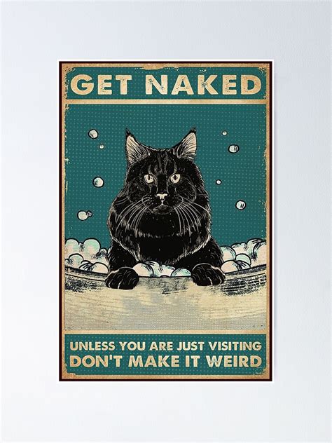 Black Cat Get Naked Poster For Sale By Akubar Redbubble