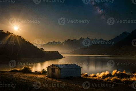 the milky way over lake tekapo. AI-Generated 33589221 Stock Photo at ...