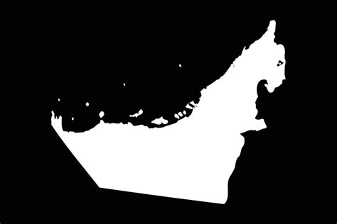 Simple United Arab Emirates Map Isolated On Black Background 25844960 Vector Art At Vecteezy