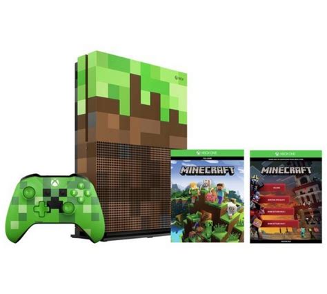 Xbox One S 1tb Minecraft Limited Edition Console Bundle £23499 At Argos