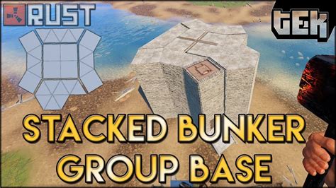 Stacked Bunker Group Base 16 24 Rockets To Loot 68k Stone 38k Metal