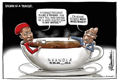 CARTOON Malema And Zuma Tea Party A Storm In A Teacup