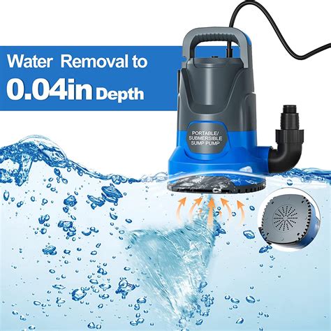 Snapklik PANRANO 1HP 3500 GPH Sump Pump Submersible Utility Water