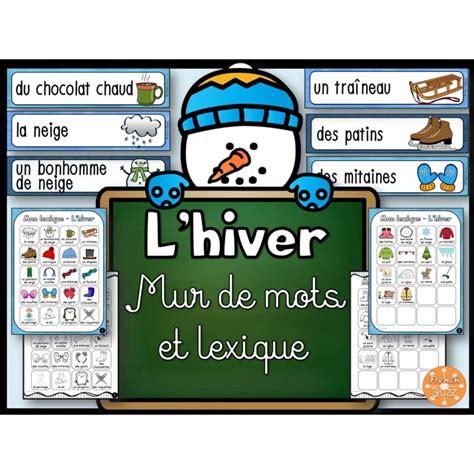 L Hiver Mur De Mots Et Lexique 34 Mots