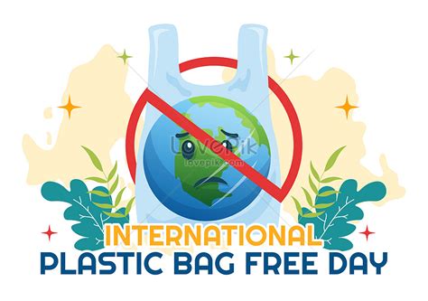 International Plastic Bag Free Day Illustration Illustration Image