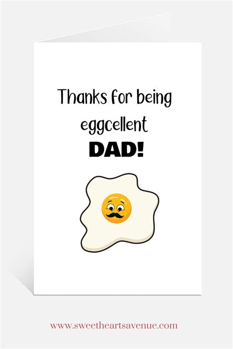 Free Printable Happy Father S Card Eggcellent Dad Father Birthday