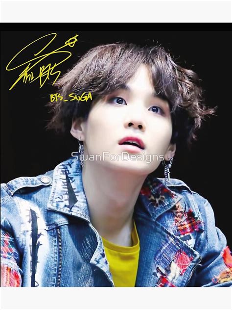 Bts Suga Min Yoon Gi Poster For Sale By Swanfordesigns Redbubble