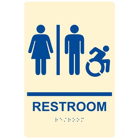 Portrait Restroom Braille Restroom Sign Rre 120r Bluonivory