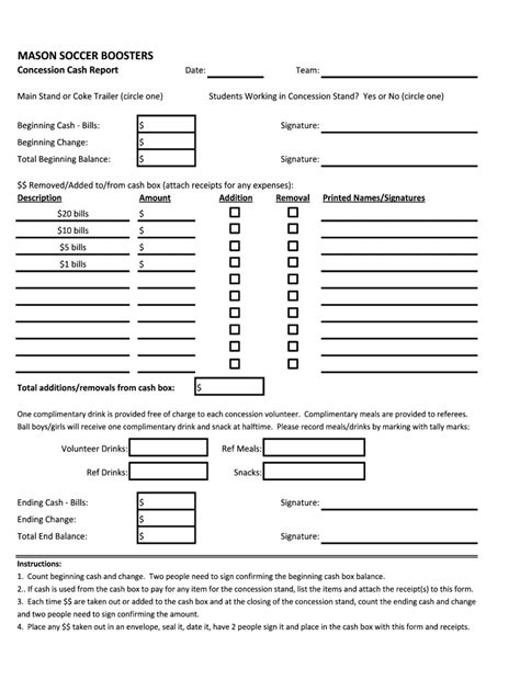 Fillable Online Concessions Form Xlsx Fax Email Print PdfFiller