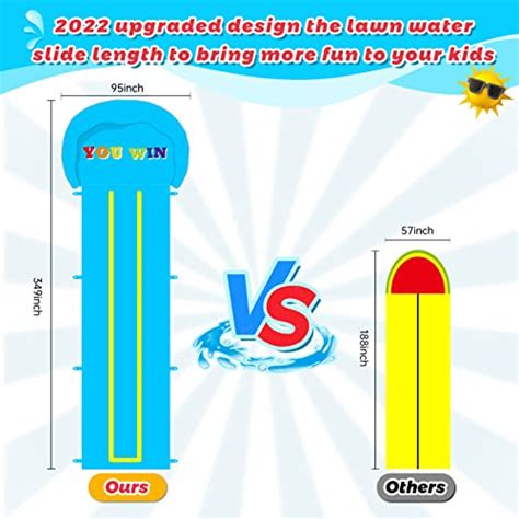 Evoio Triple Water Slip And Water Slide 32 8ft Extra Long Inflatable