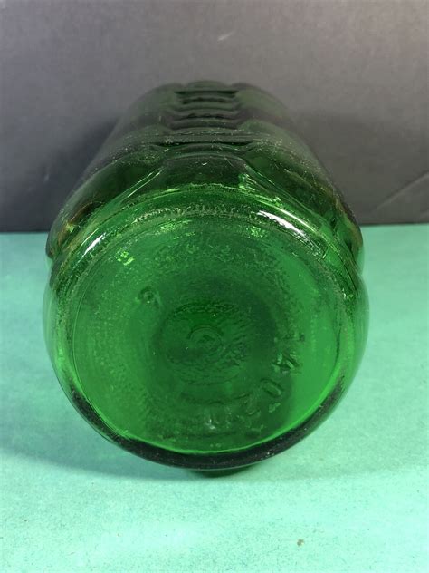 Vintage Green Glass Water Juice 40 Oz Jar Embossed No Lid Ebay