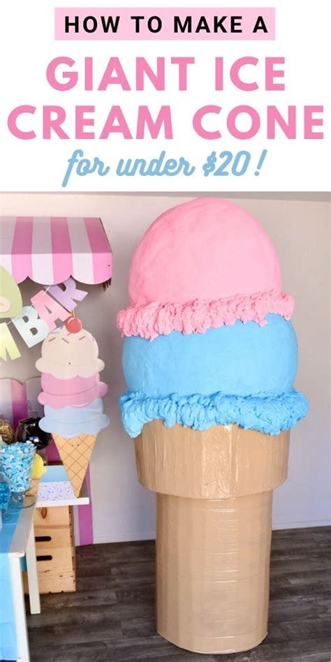 How To Make An Inexpensive Giant Ice Cream Cone {Under $20!}