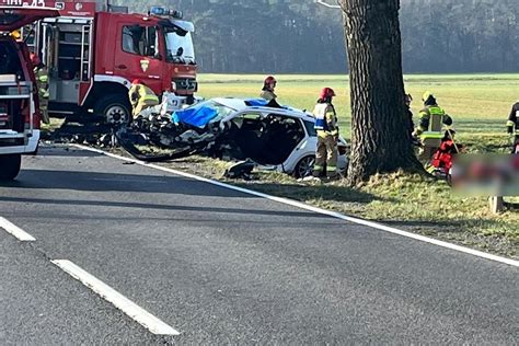 Wypadek na trasie DK45 Opole Kluczbork Na miejscu lądował LPR