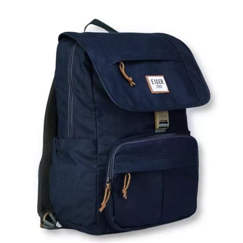 Jual Tas Ransel Eiger 910005806 Navy X Caravel Canvas 20L Laptop