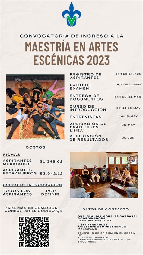 Convocatoria de ingreso Maestría en Artes Escénicas 2023 2025 Centro