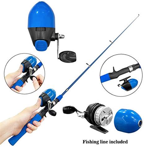 Tqonep 2 Pack Kids Fishing Polesportable Telescopic Fishing Rod And