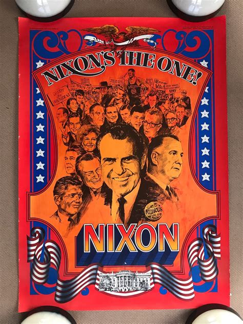 Vintage Original 1960s 1970s Usa President Nixon The One Etsy