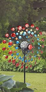 Amazon Roaming Light Peacock Solar Wind Spinner 62Inch Double