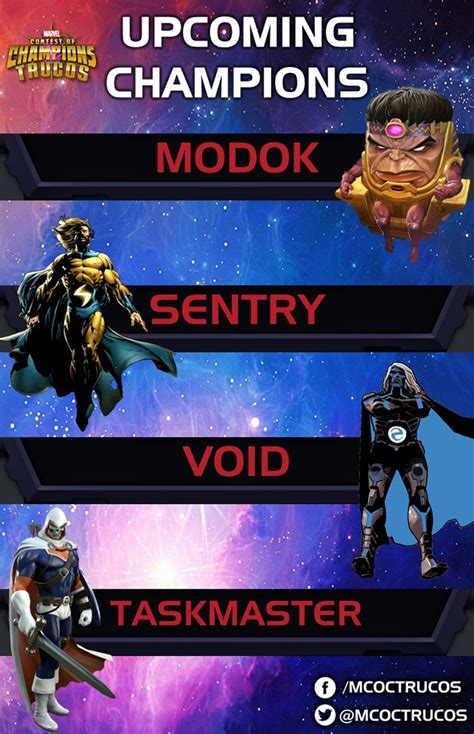 Marveltrucos On Twitter Upcoming Champions ️modok ️sentry ️void ️taskmaster Source Game