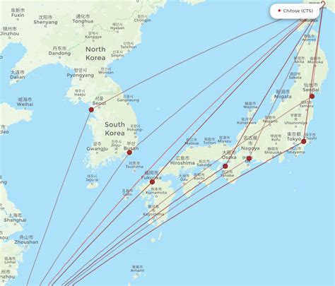 All Flight Routes From Taipei To Sapporo Tpe To Cts Flight Routes