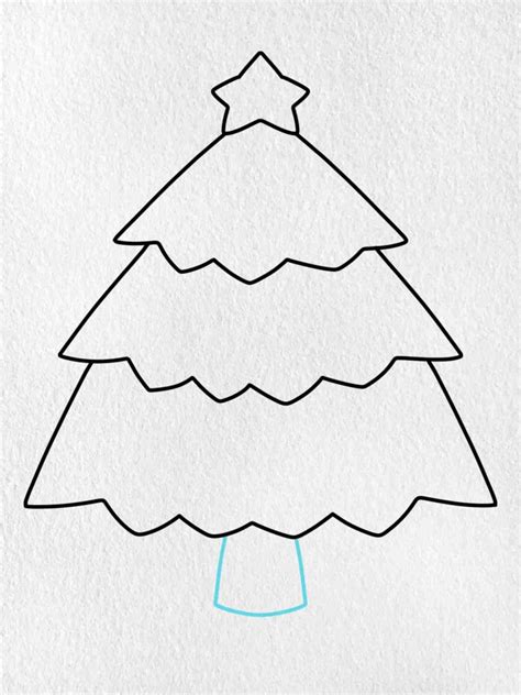 Christmas Tree Cartoon Drawing Helloartsy