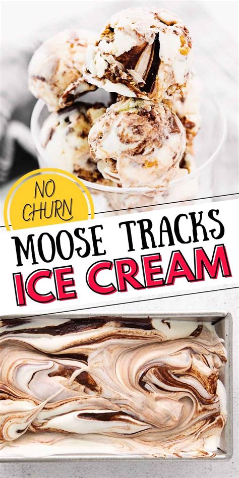 Moose Tracks No Churn Ice Cream Homemade Ice Cream Recipes