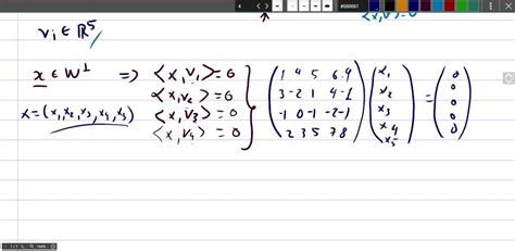 SOLVED Let The Vectors 71 02 0J 0 And 0 Be Given Let Be Subspace